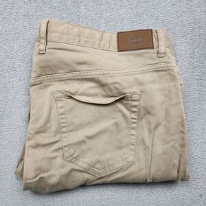 Peter Millar Mens 40 Beige Chino Pants Flat Front Straight Leg Cotton Blend
